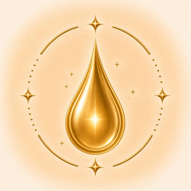 Ardra nakshatra — A teardrop, in gold