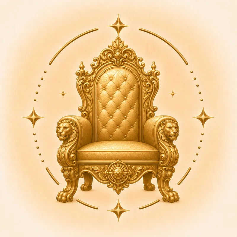 Magha nakshatra — A royal throne, in gold