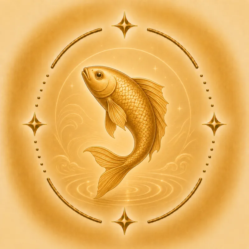 Revati nakshatra &mdash; A fish, in gold