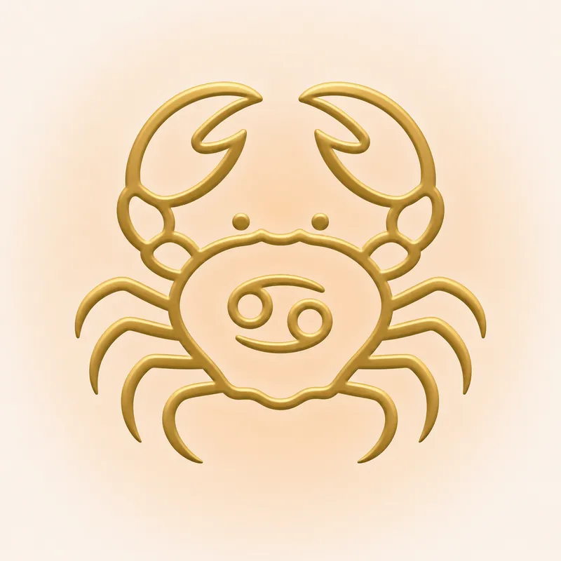 Cancer &mdash; The Crab, in gold