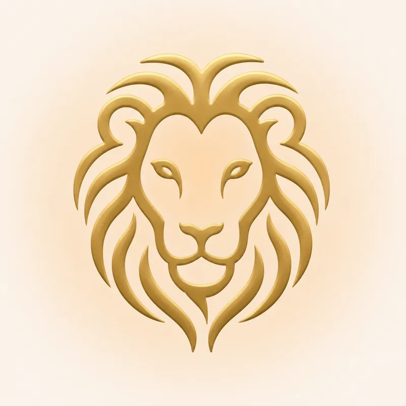Leo &mdash; The Lion, in gold